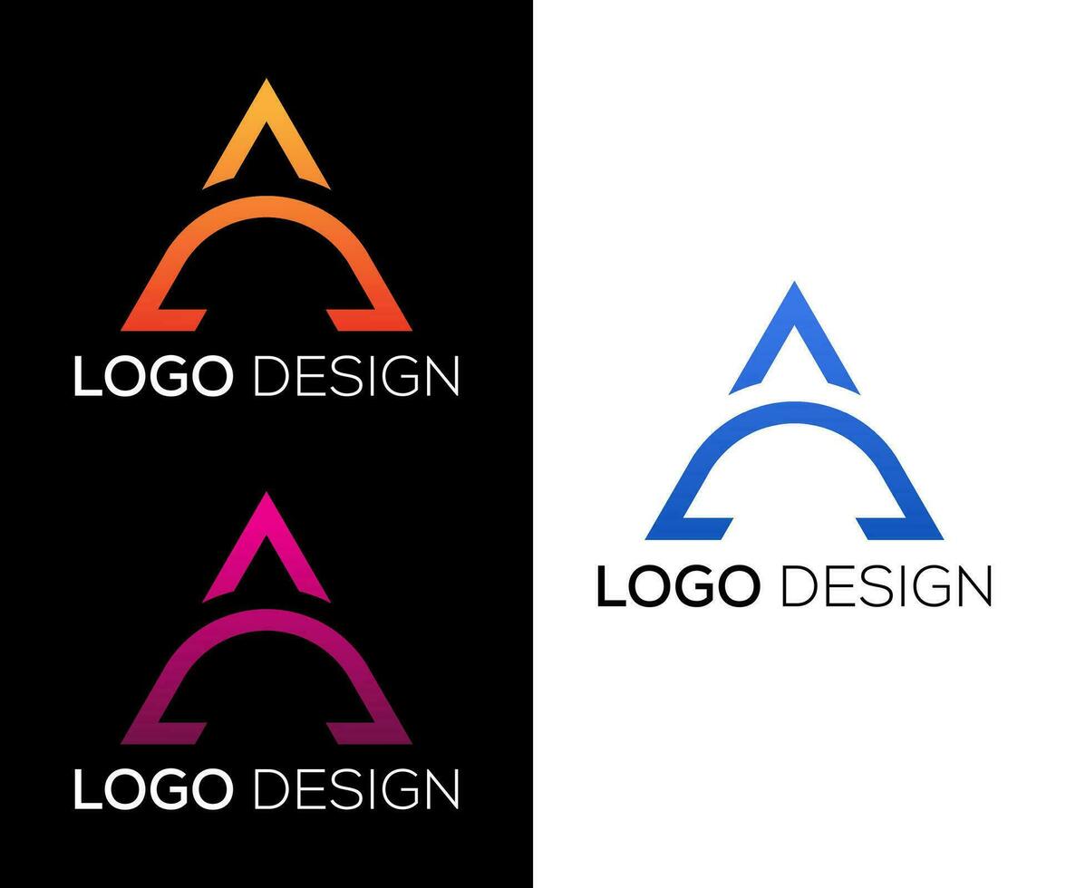 un' moderno lettera logo design vettore file