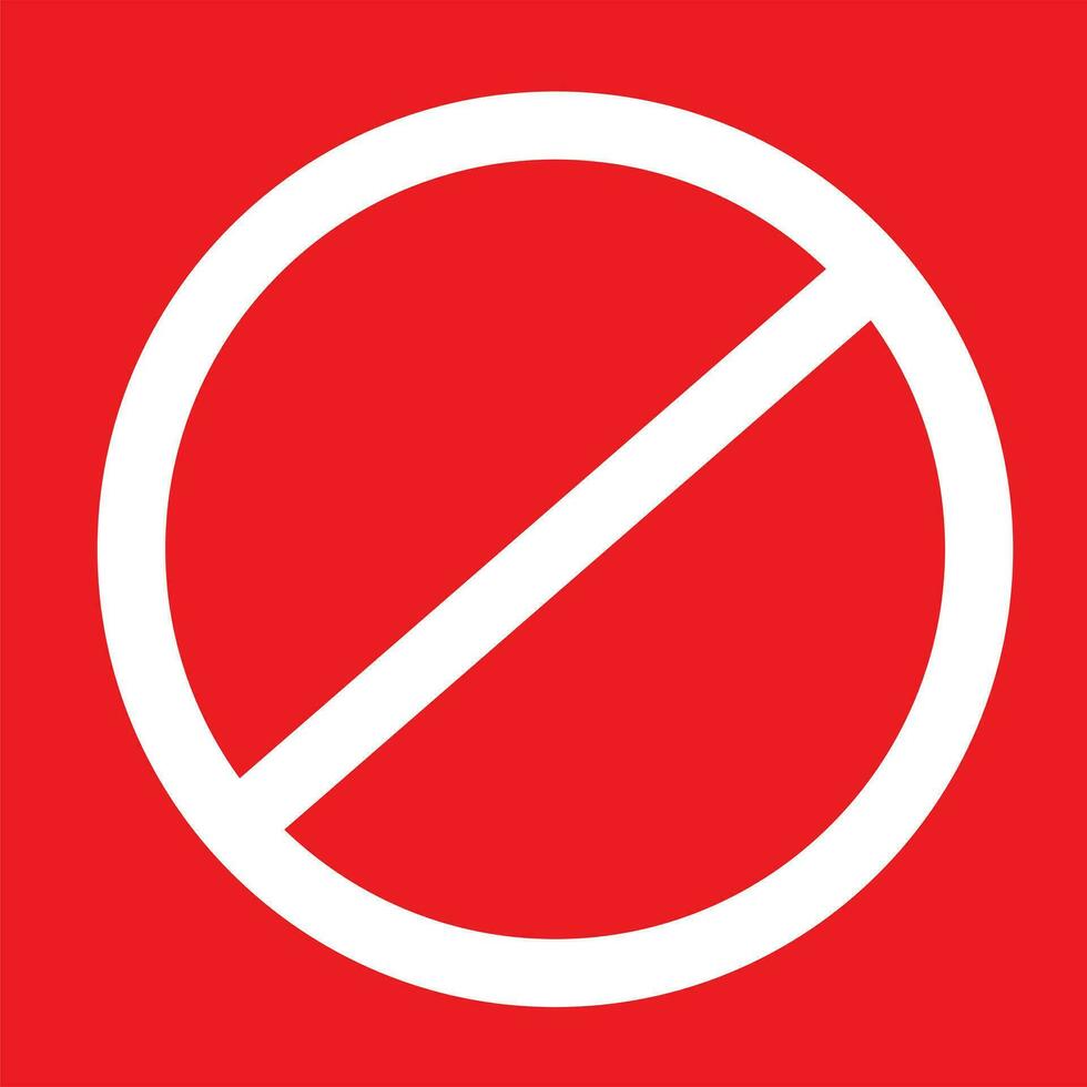 vettore fermare cartello icona. no cartello, isolato rosso avvertimento, vettore, eps 10