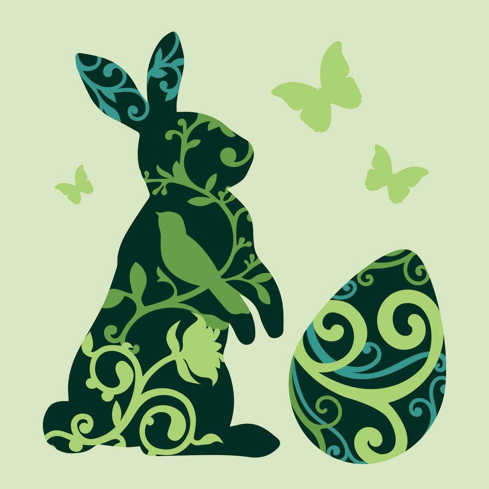 Pasqua coniglietto decorazione, multistrato Pasqua arte vettore