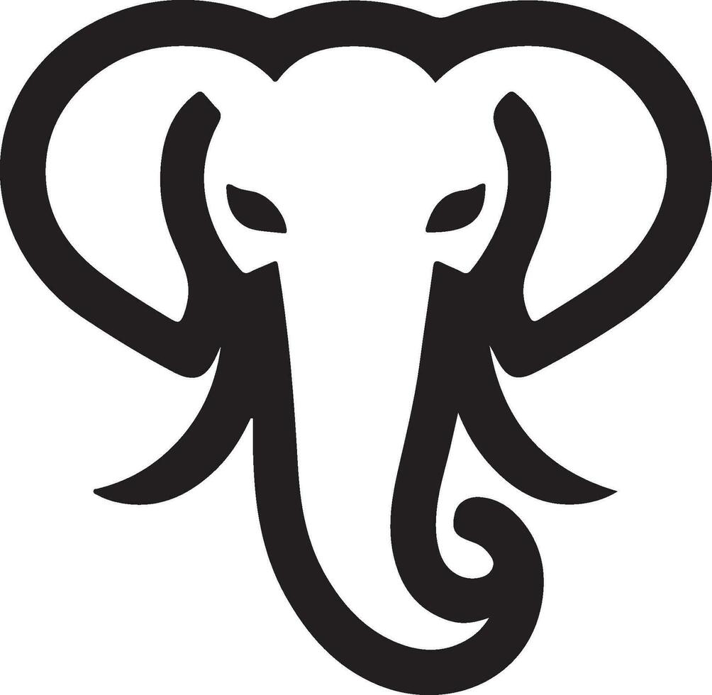 elefante logo schema vettore illustrazione