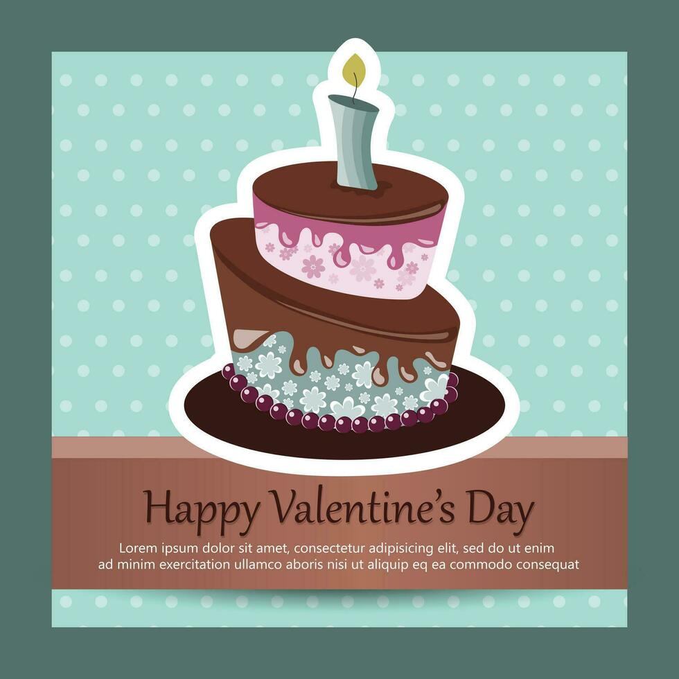 colorato carta per compleanni, San Valentino giorno, matrimoni, celebrazioni. piatto vettore illustrazione