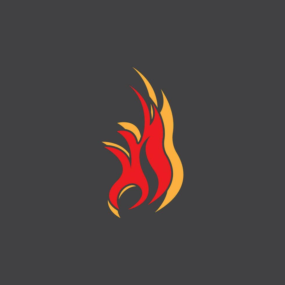fuoco fiamma logo vettore modello illustrazione