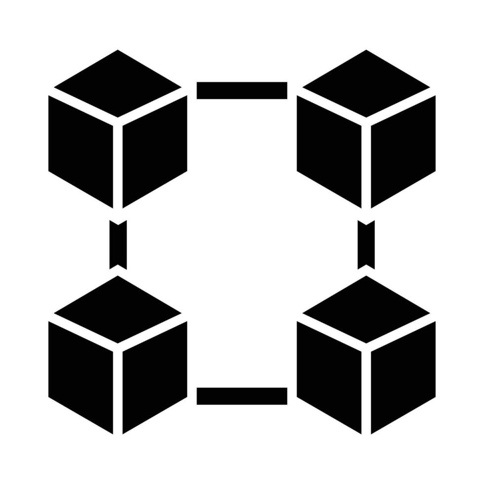 blockchain vettore glifo icona per personale e commerciale uso.