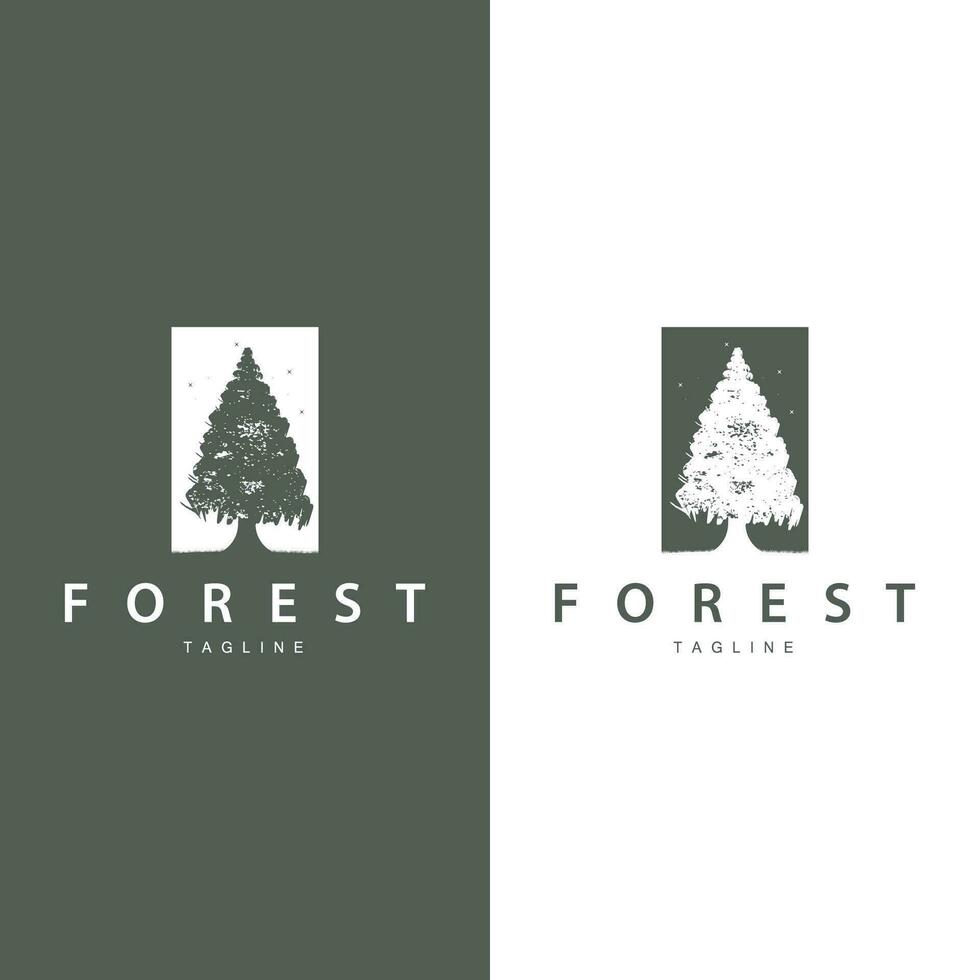 foresta logo, giungla avventura semplice design vettore, illustrazione modello vettore