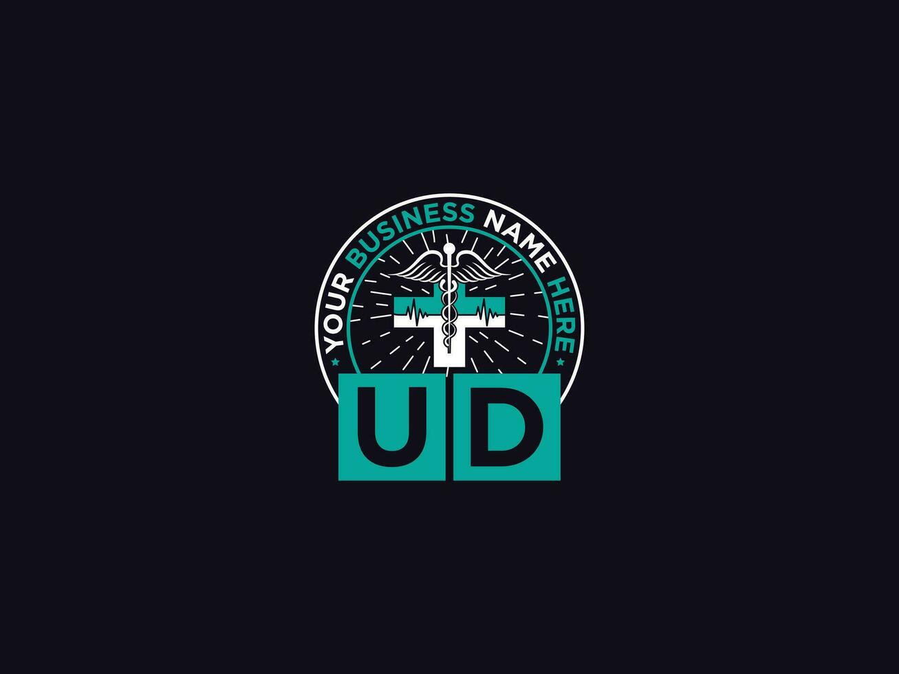 astratto ud logo vettore, moderno ud medico medico logo icona vettore