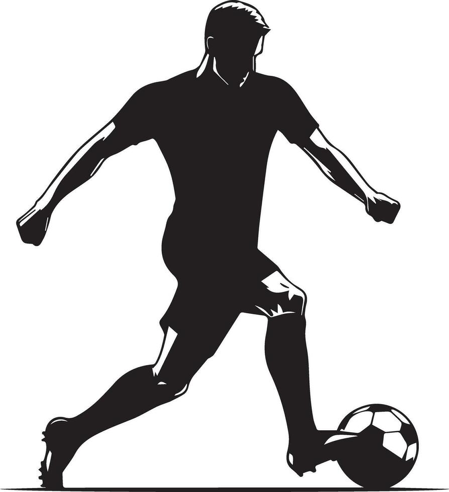 calcio giocatore posa vettore silhouette illustrazione nero colore, calcio giocatore vettore silhouette