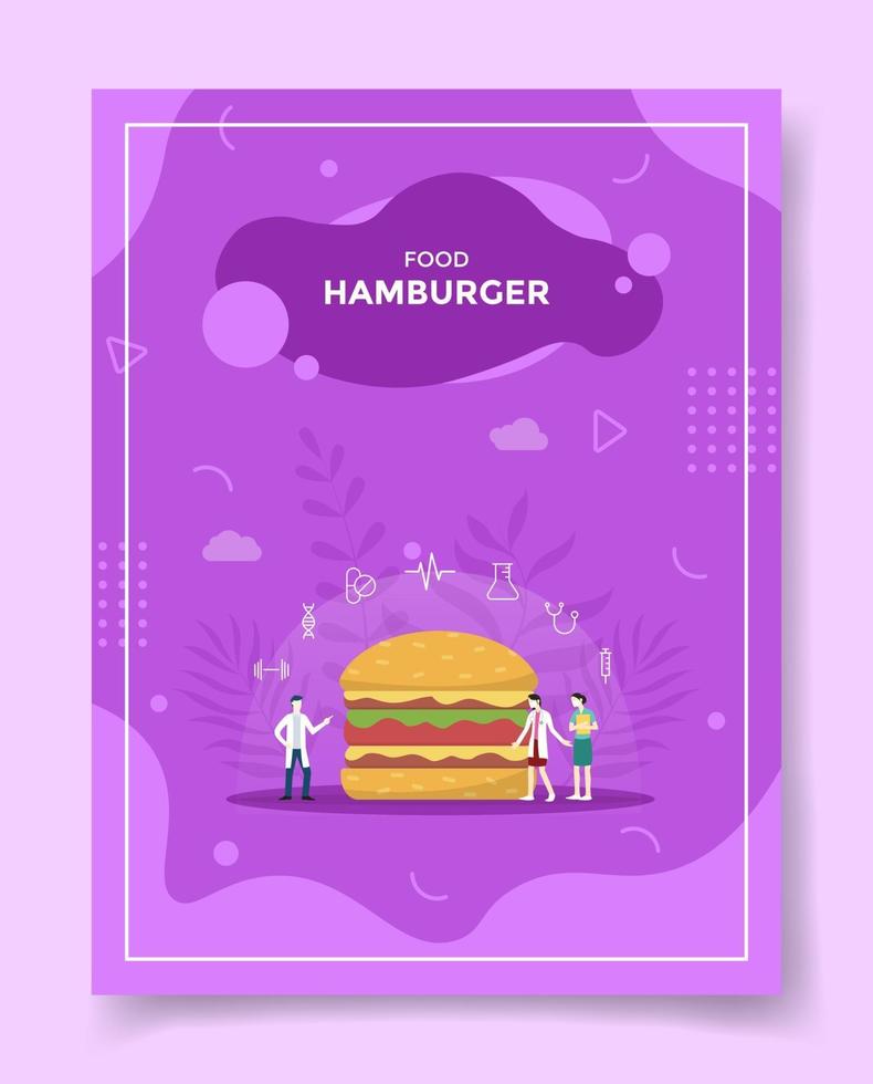 concetto di hamburger per modello di banner, flyer vettore