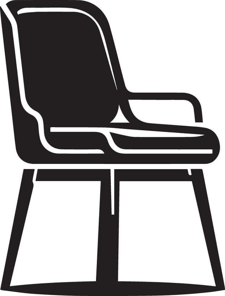 sedia vettore silhouette illustrazione nero colore