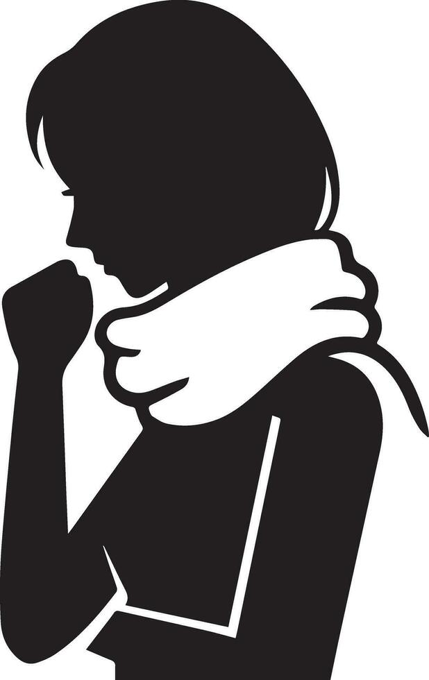 ragazza febbre vettore silhouette illustrazione 9