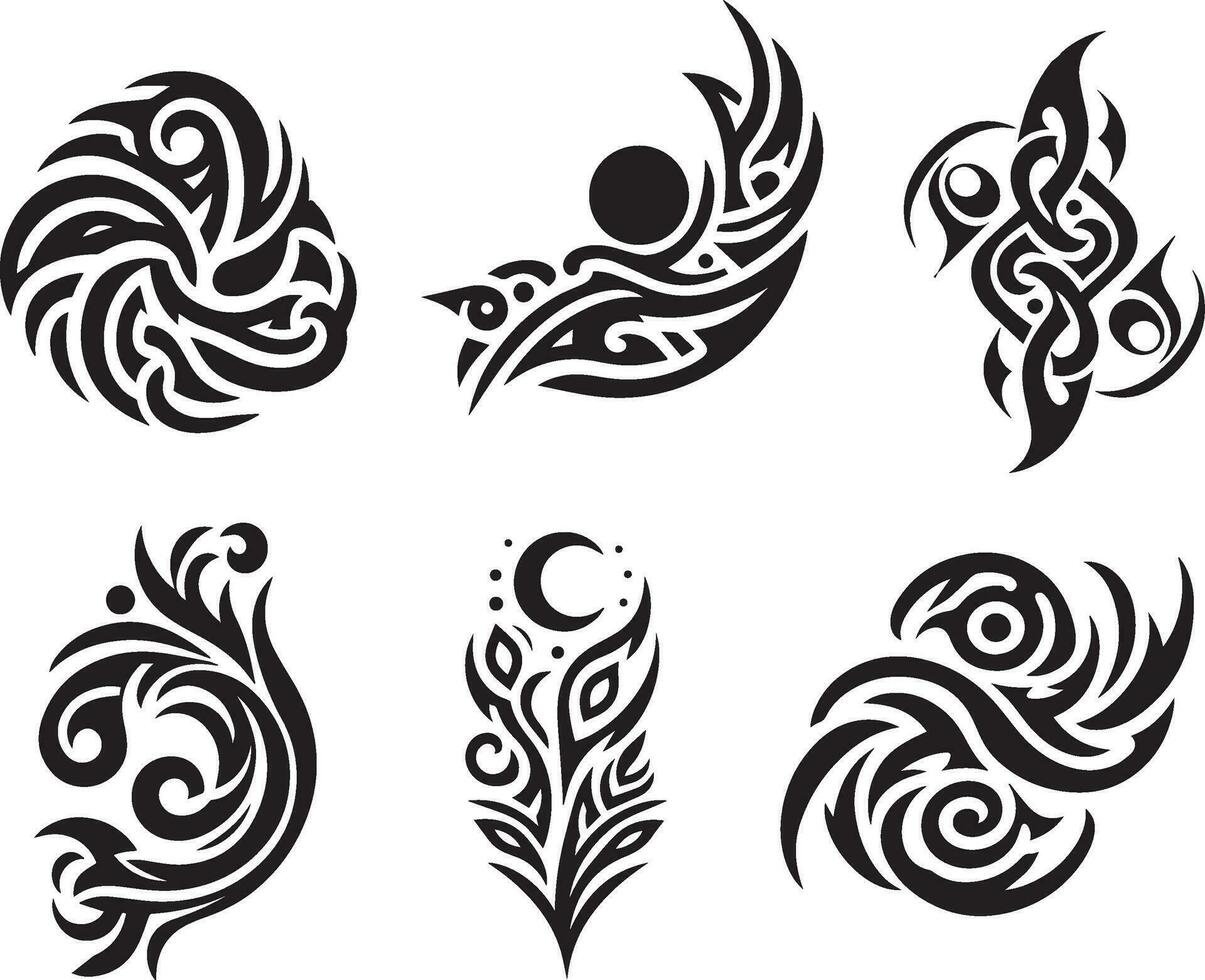 tribale tatuaggio design vettore arte illustrazione 10