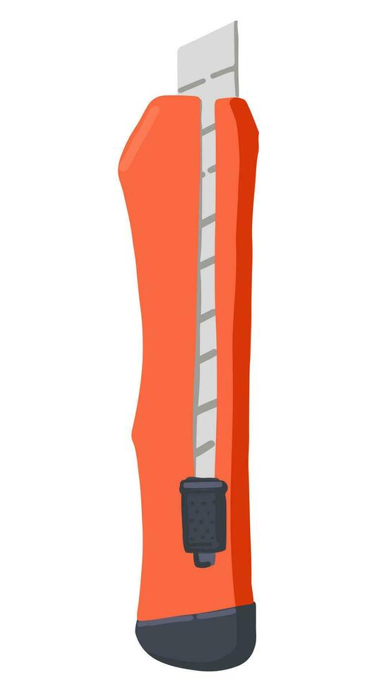 Stazionario coltello scarabocchio. vettore illustrazione di ufficio e scuola forniture. cartone animato stile clipart isolato su bianca sfondo.