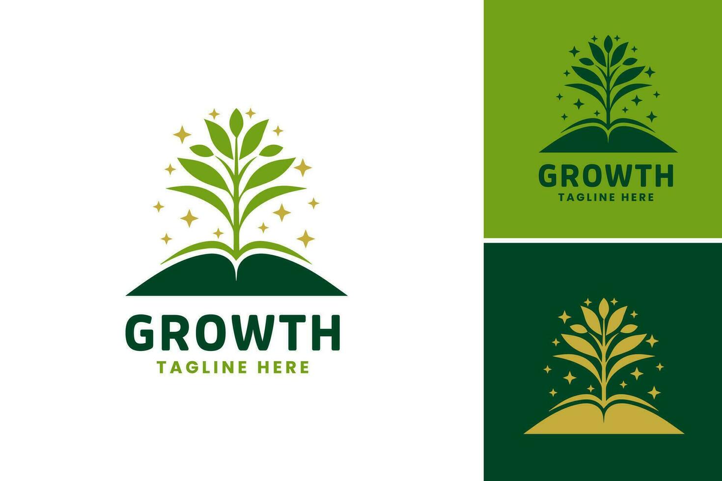 crescita logo modello è un' design risorsa adatto per aziende o organizzazioni quello volere per trasmettere crescita, progresso, o sviluppo nel loro marchio. vettore