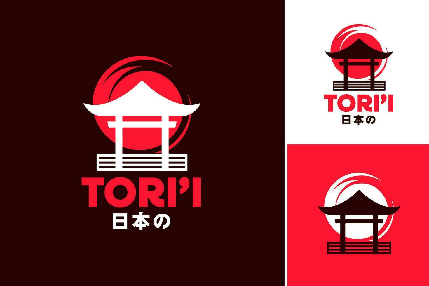 tori giapponese ristorante è un' logo design risorsa adatto per la creazione di visivo materiale come come loghi, menu, e promozionale materiale per giapponese ristoranti con un' accogliente e elegante atmosfera. vettore
