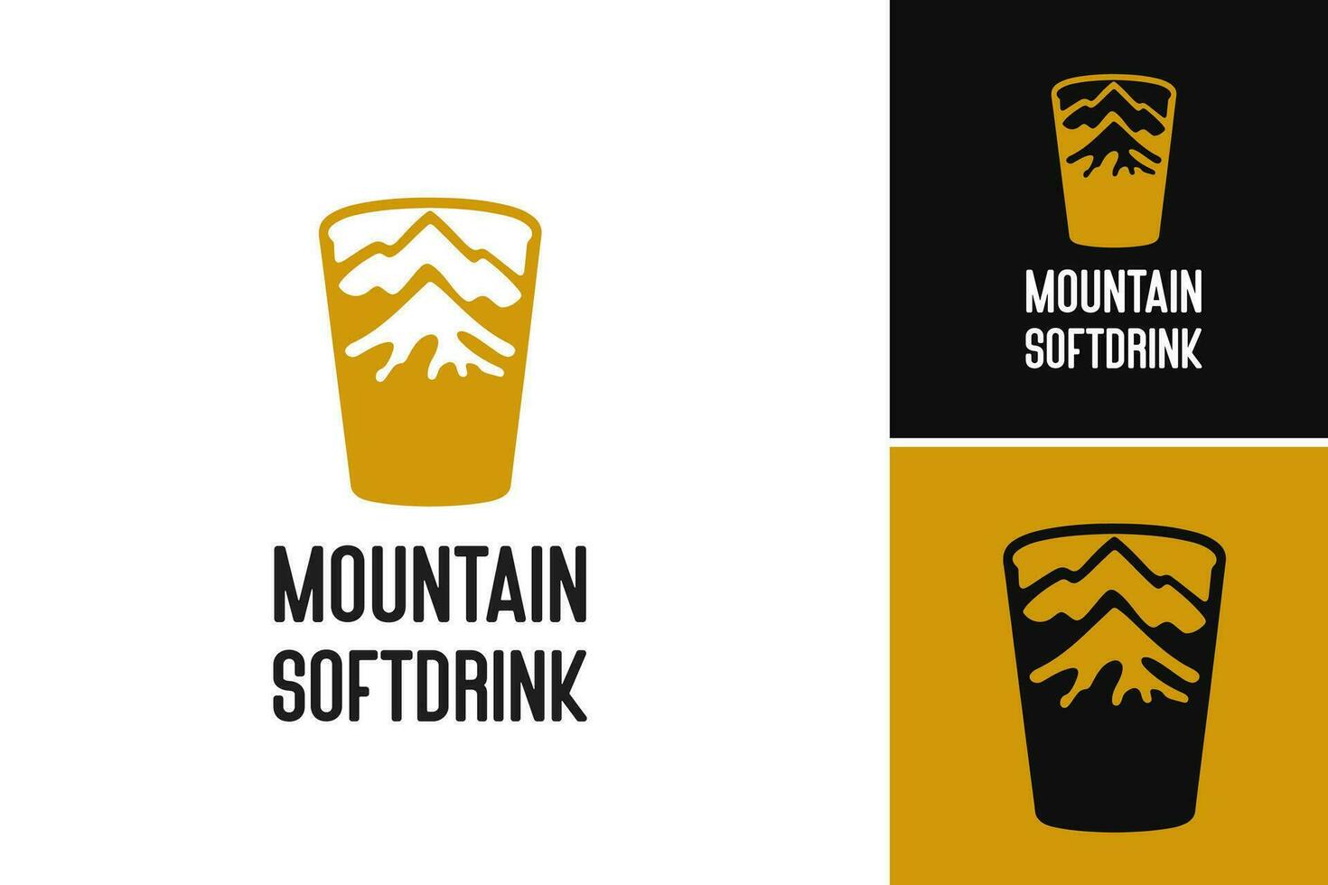montagna morbido bevanda logo modello è un' design risorsa quello incarna il essenza di rinfrescante montagna bevande vettore