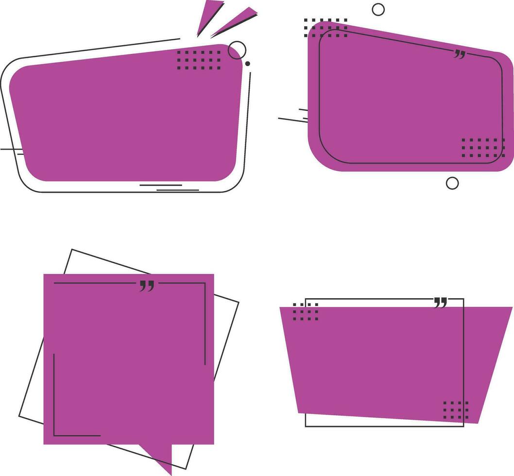 moderno testo scatola con geometrico forma. vettore icona impostare.