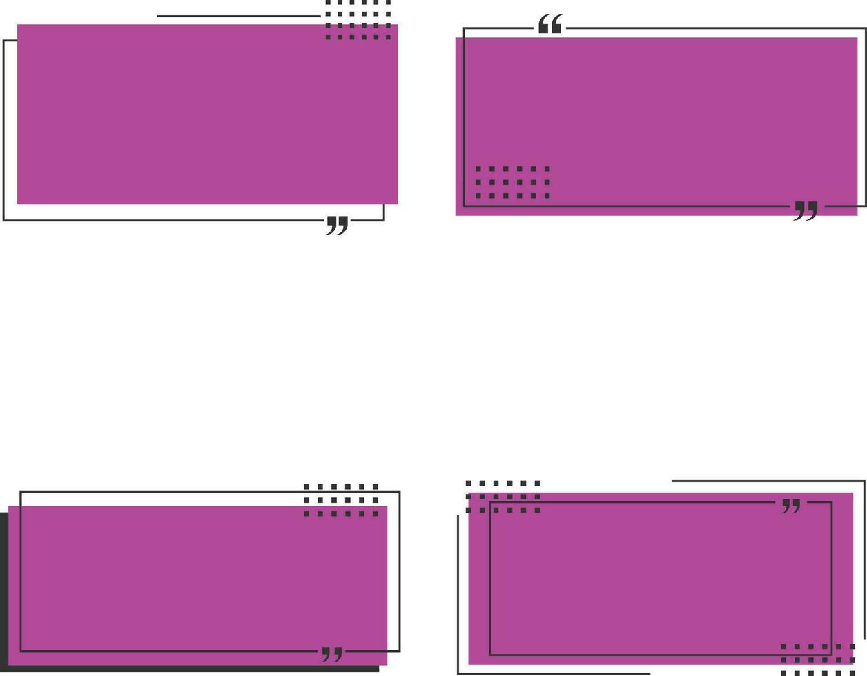 moderno testo scatola con geometrico forma. vettore icona impostare.