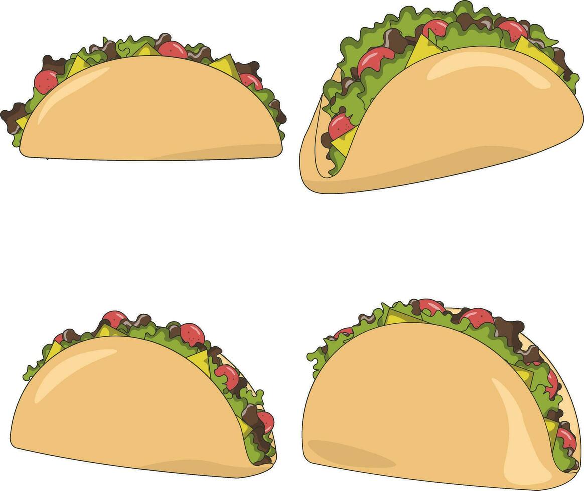 tacos cibo illustrazione con senza soluzione di continuità design. vettore icona.