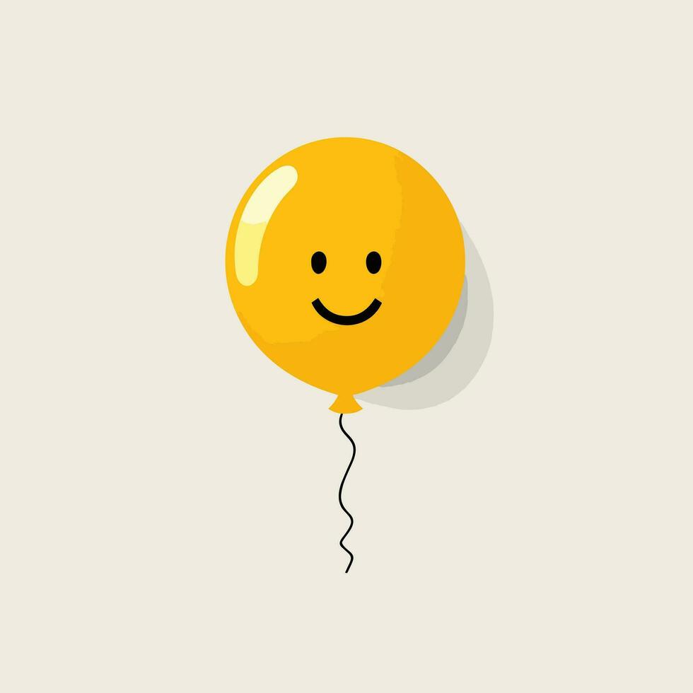 bambino giocattoli pieno giallo logo. bambino cura. festa forniture. Palloncino con smiley viso. design elemento. creato con artificiale intelligenza. ottimista ai arte per aziendale marchio, casa scuola vettore