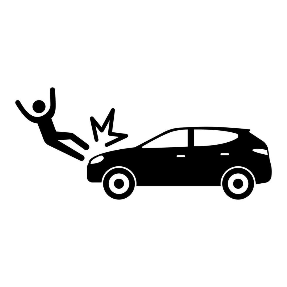 auto schianto icona vettore illustrazione