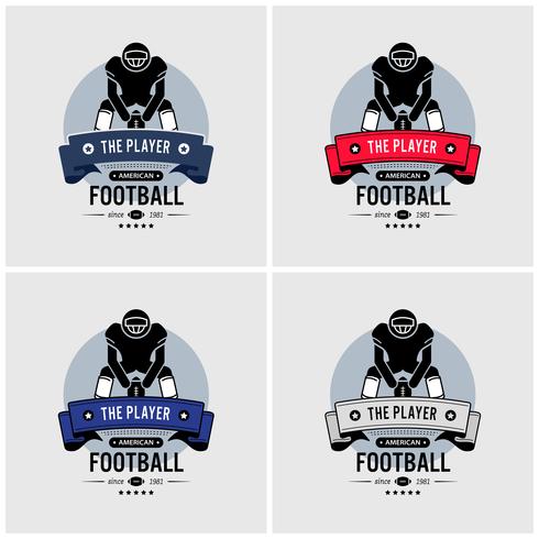 Disegno del logo del club di football americano. vettore