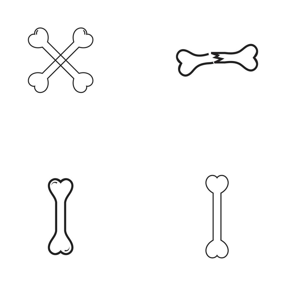 cane osso logo vettore illustrazione icona