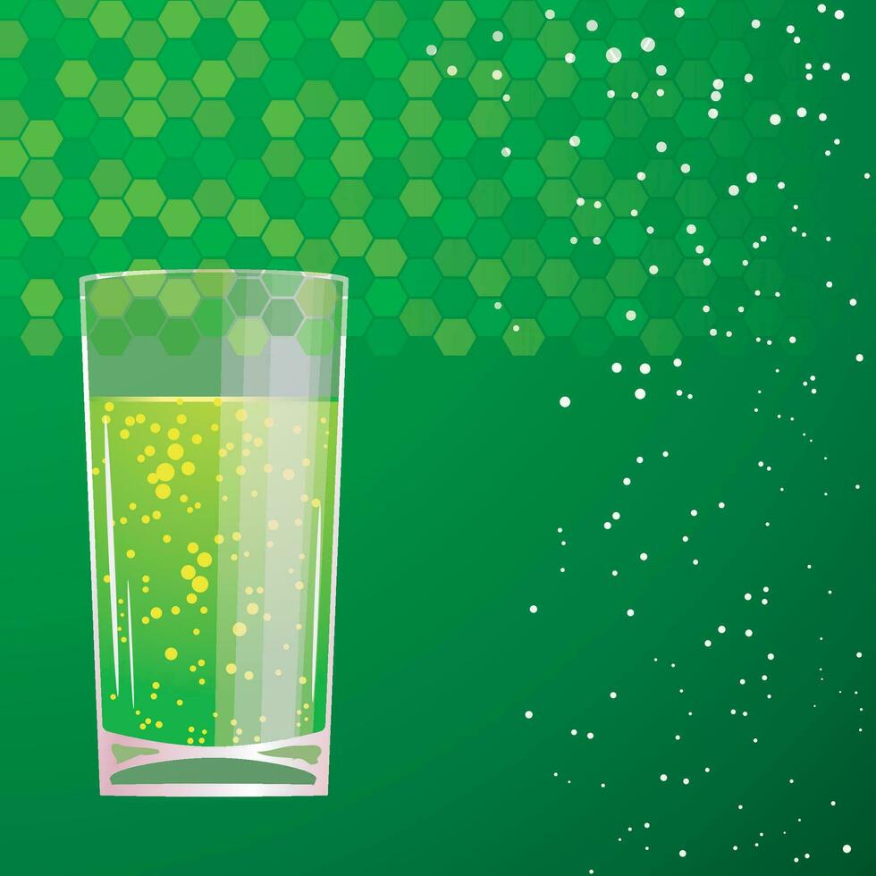 verde cocktail nel un' bicchiere vettore