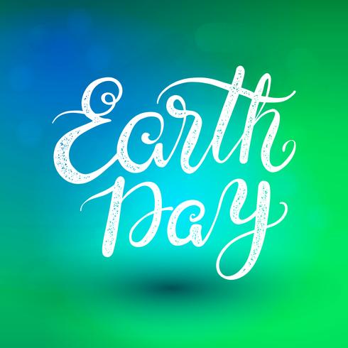 La frase Earth Day. lettering vettore