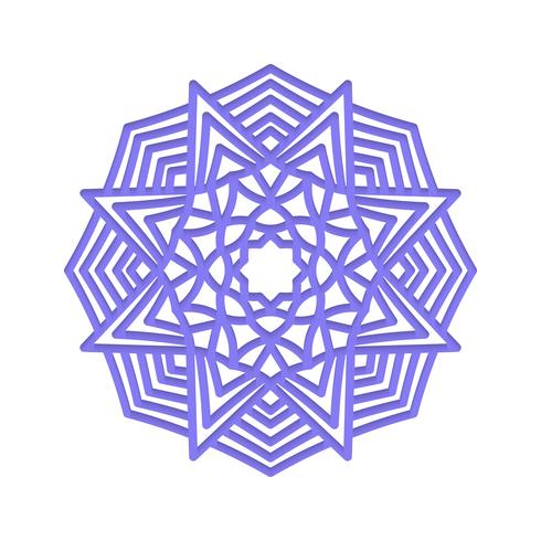 Mandala. Meditazione indiana del matrimonio. vettore