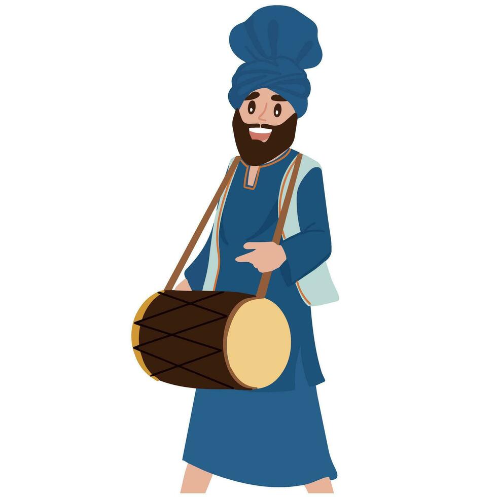 un' uomo celebrare lohri giorno illustrazione vettore