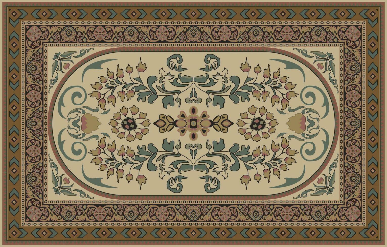 tradizionale tappeto, indigeno le persone, simbolo di a forma di S, credenza di draghi lussuoso tappeti. persiano tappeto modelli motivi colori e disposizione vettore