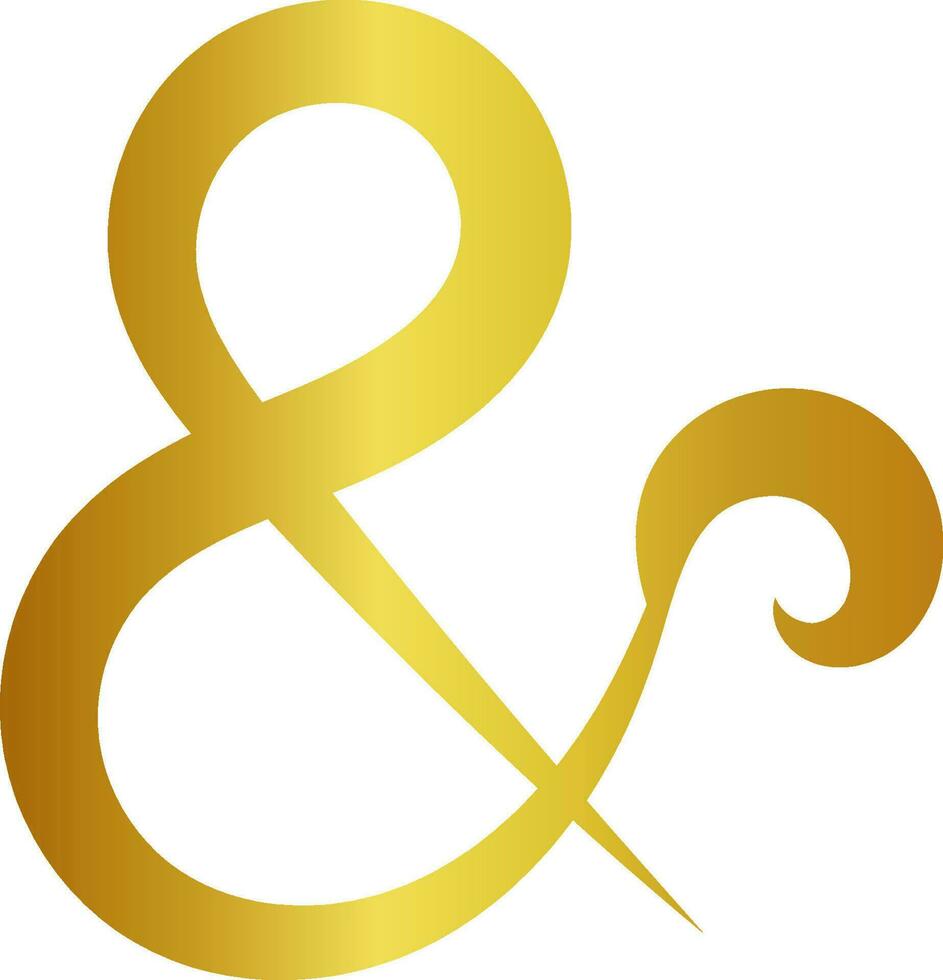 d'oro lusso ampersand cartello ampersand confine per stampa inviti nozze carta vettore