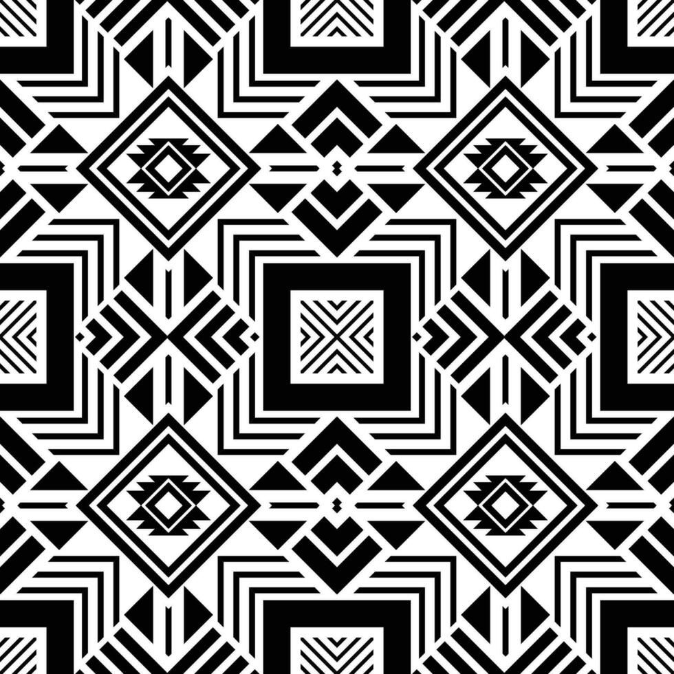 etnico geometria, senza soluzione di continuità modelli. azteco senza soluzione di continuità modello design le tende sfondi tappeto sfondo capi di abbigliamento impacchi batik tessuti vettore