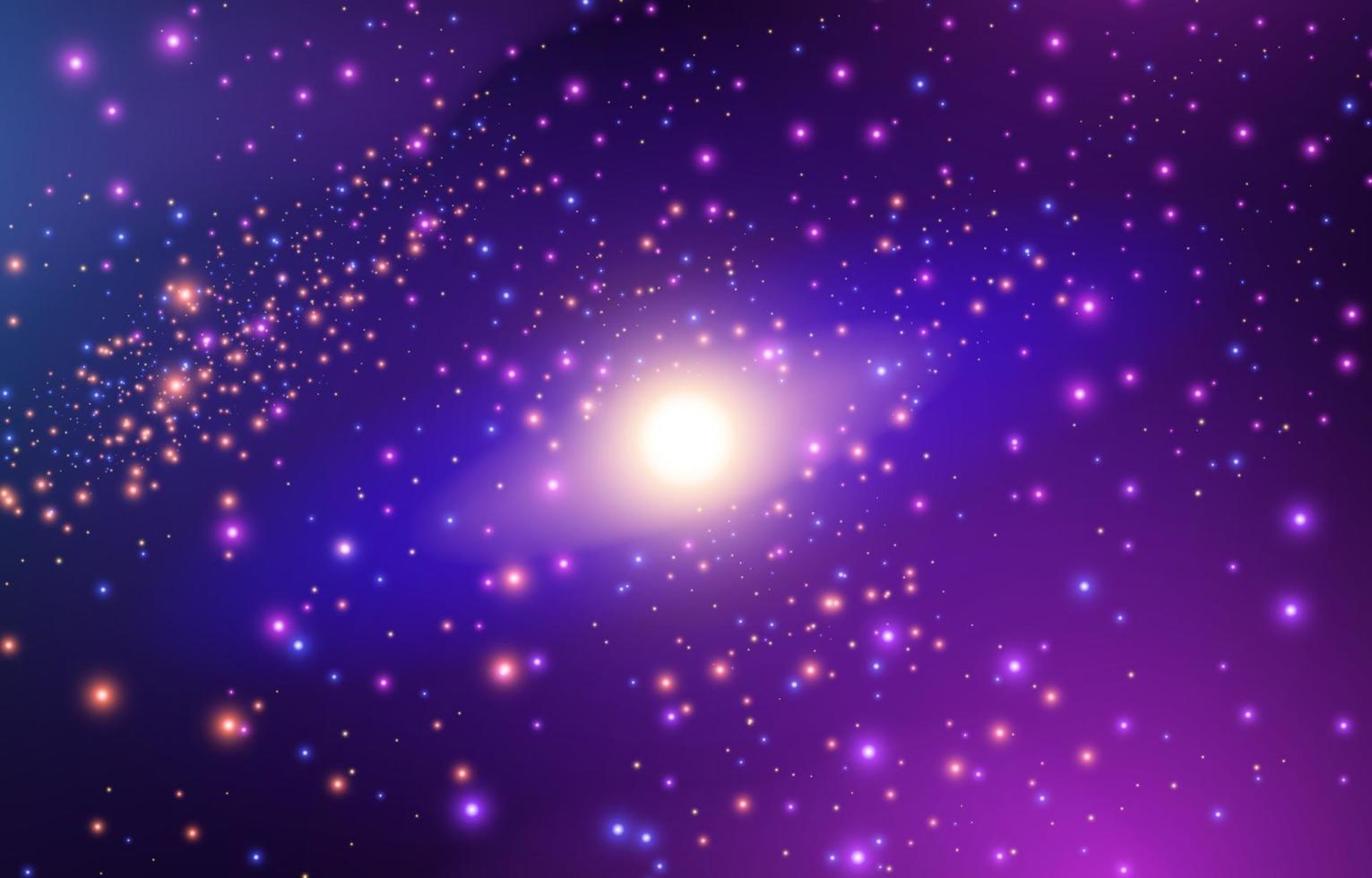 sfondo realistico della stella della galassia vettore