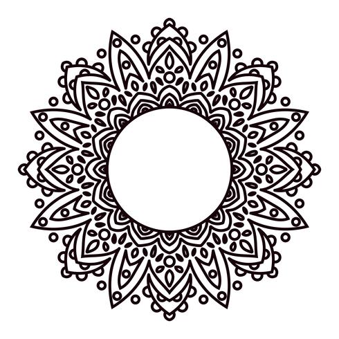 Mandala. Elementi decorativi etnici in un cerchio. vettore