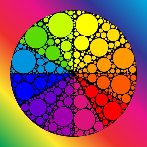 Ruota dei colori o cerchio dei colori vettore