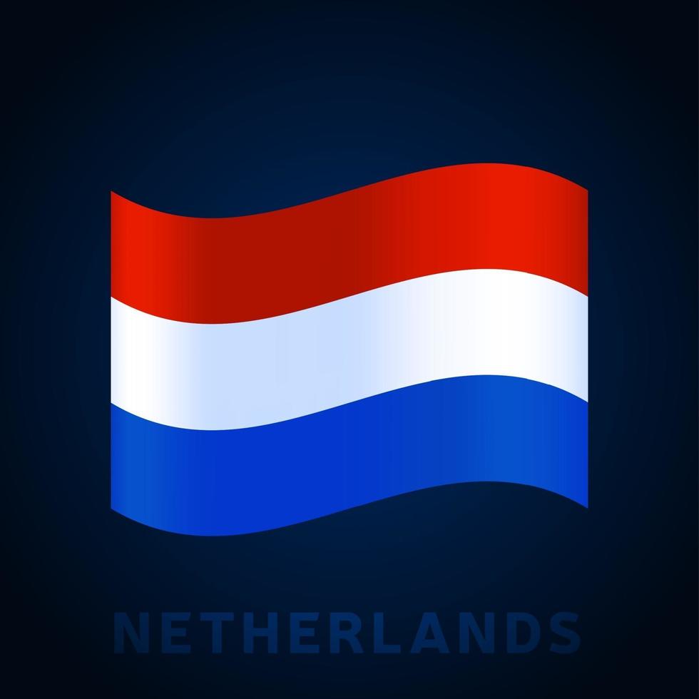 bandiera di vettore dell'onda dei Paesi Bassi.