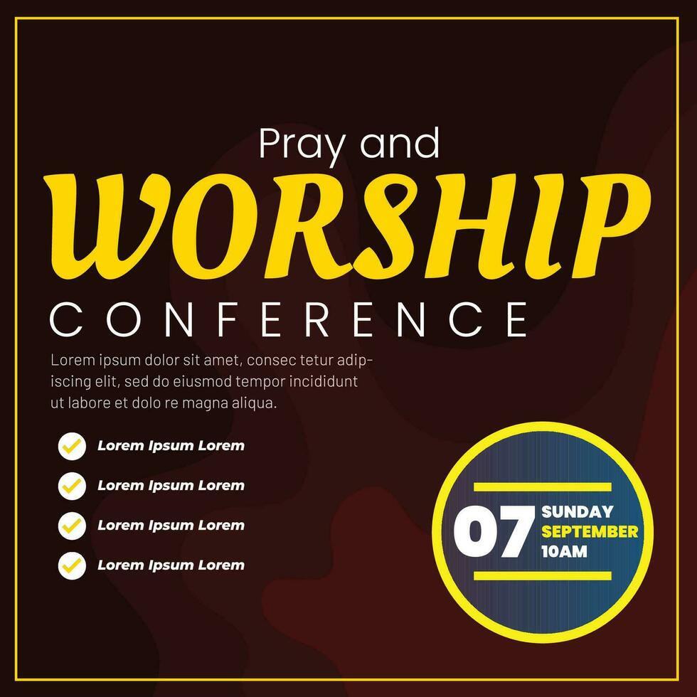 vettore pregare e culto conferenza sociale media