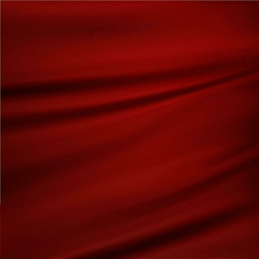 realistico drappeggio tessuto 3d. rosso seta tessuto sfondo. grafico elemento per design. vettore illustrazione