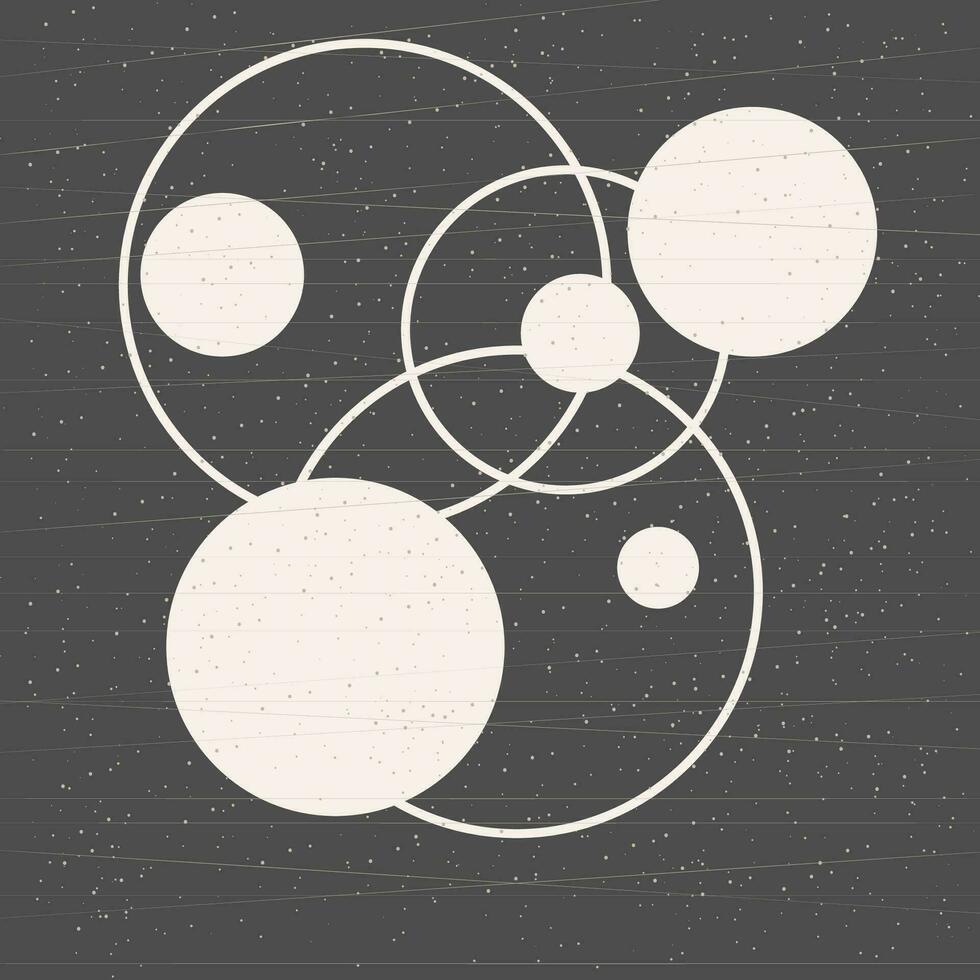 il giro cerchio forma icona minimalista grafico monocromatico manifesto modello vettore