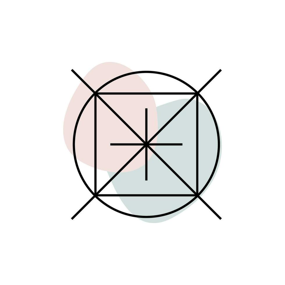 etnico grafico forma simbolo silhouette talismano forma scarabocchio astratto icona vettore