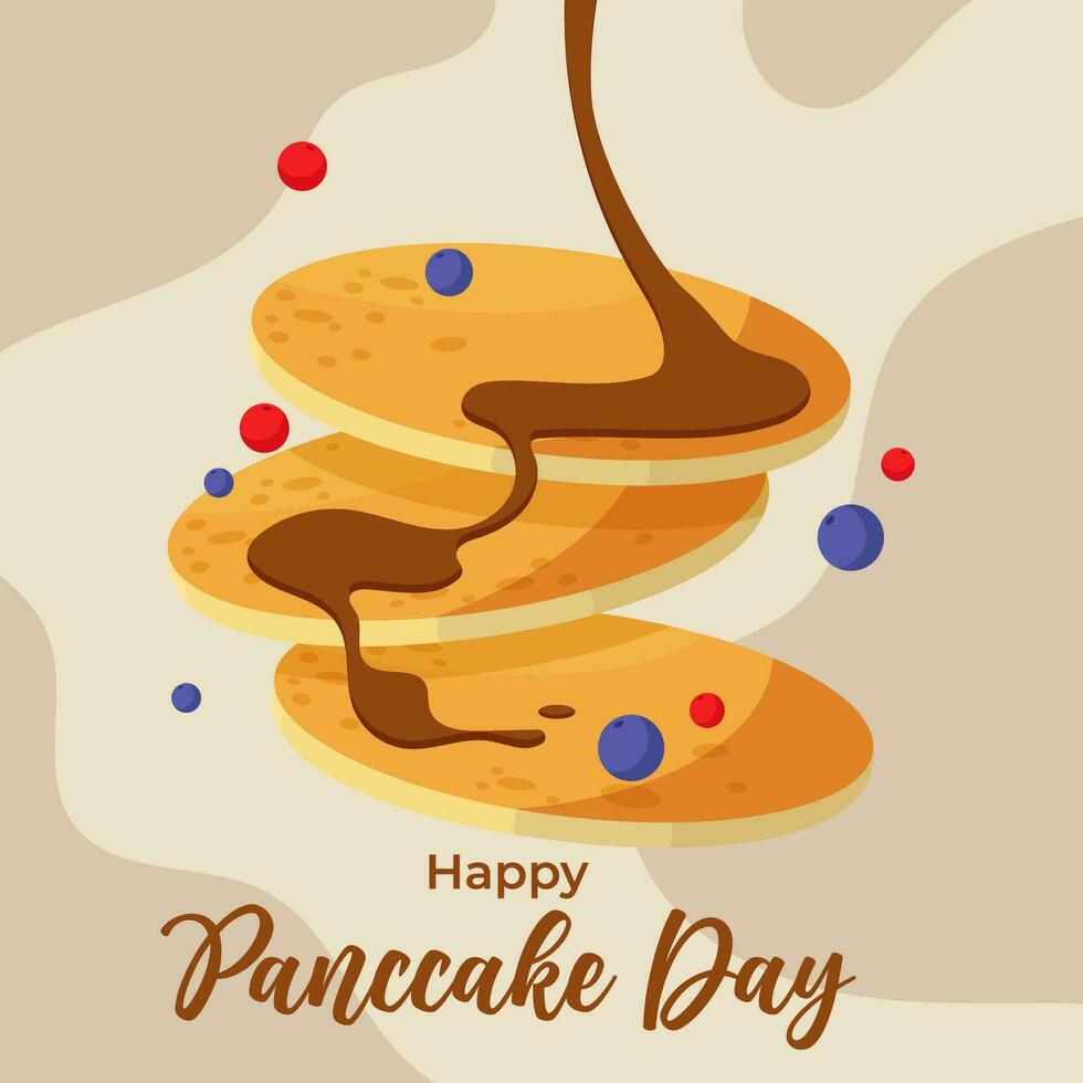 contento pancake giorno. il giorno di unito regno pancake giorno illustrazione vettore sfondo. vettore eps 10