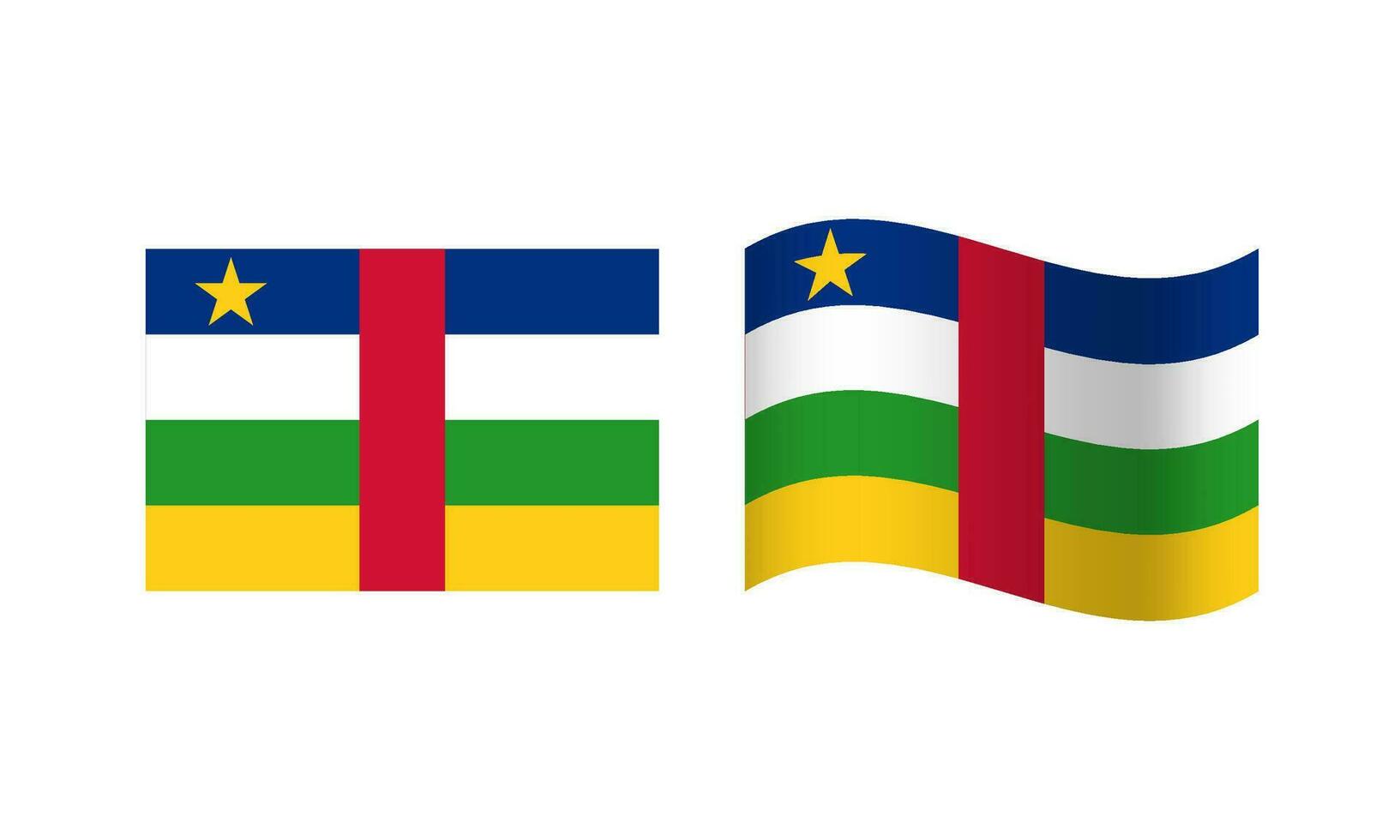 rettangolo e onda centrale africano repubblica bandiera illustrazione vettore