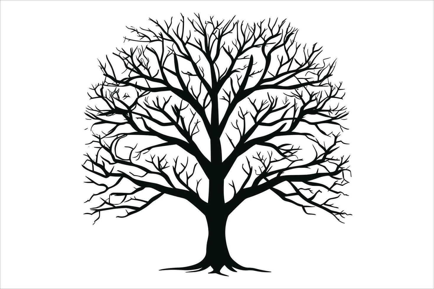 nero albero clipart silhouette vettore taglio e silhouette vettore