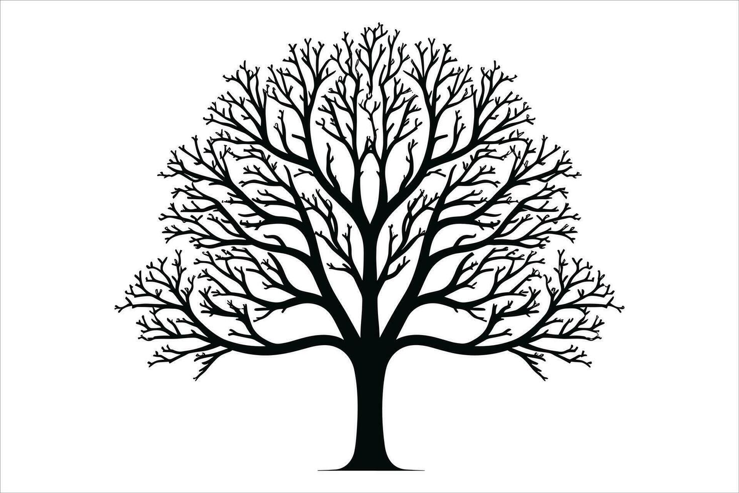 nero albero clipart silhouette vettore taglio e silhouette vettore