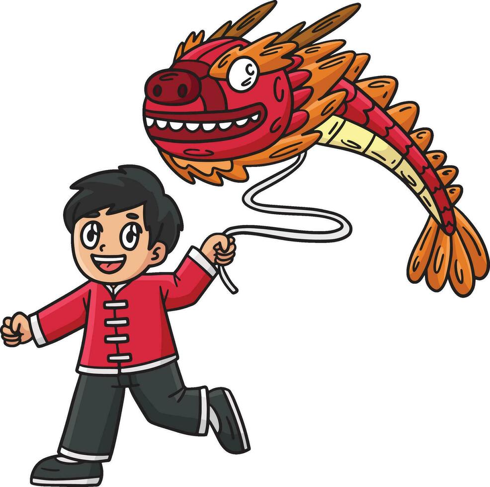 anno di il Drago bambino Drago Palloncino clipart vettore