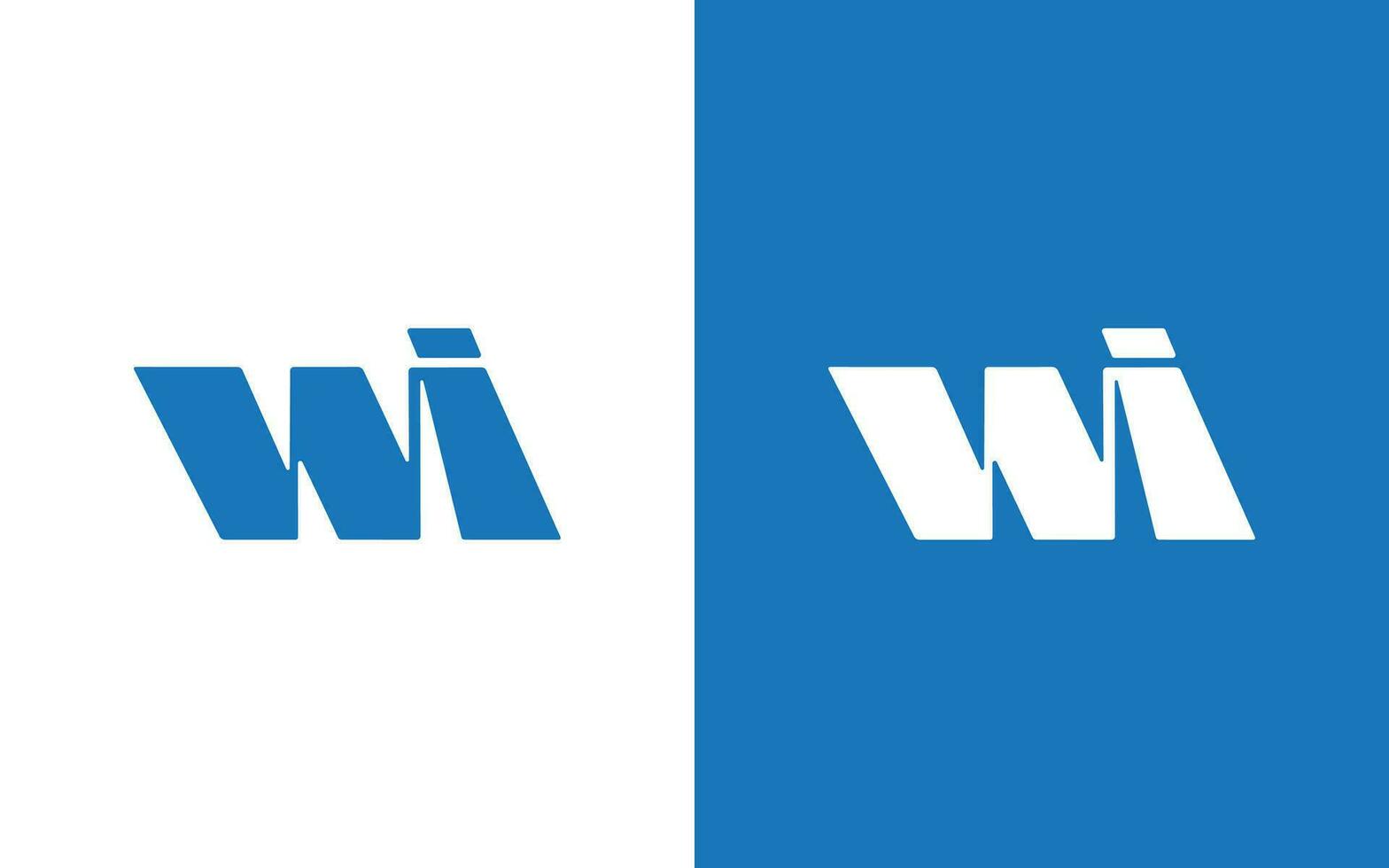 wi lettera logo design vettore