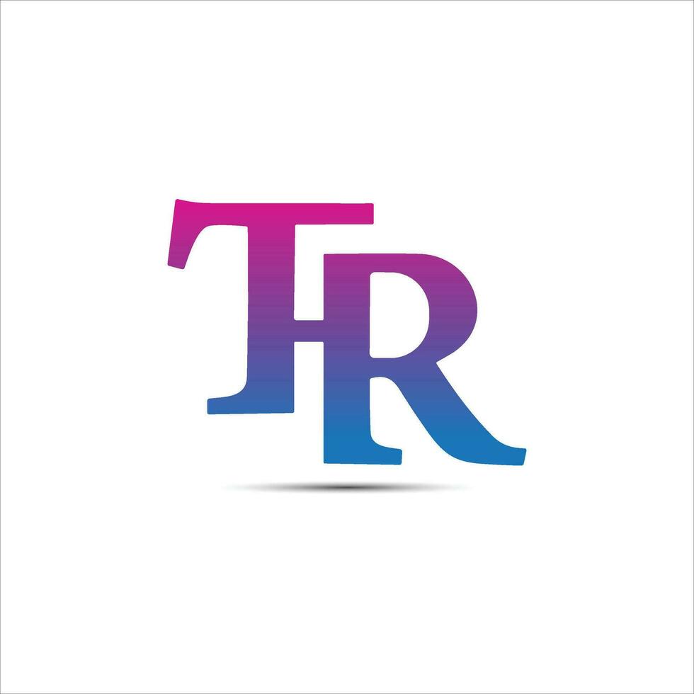 tr lettera logo design vettore
