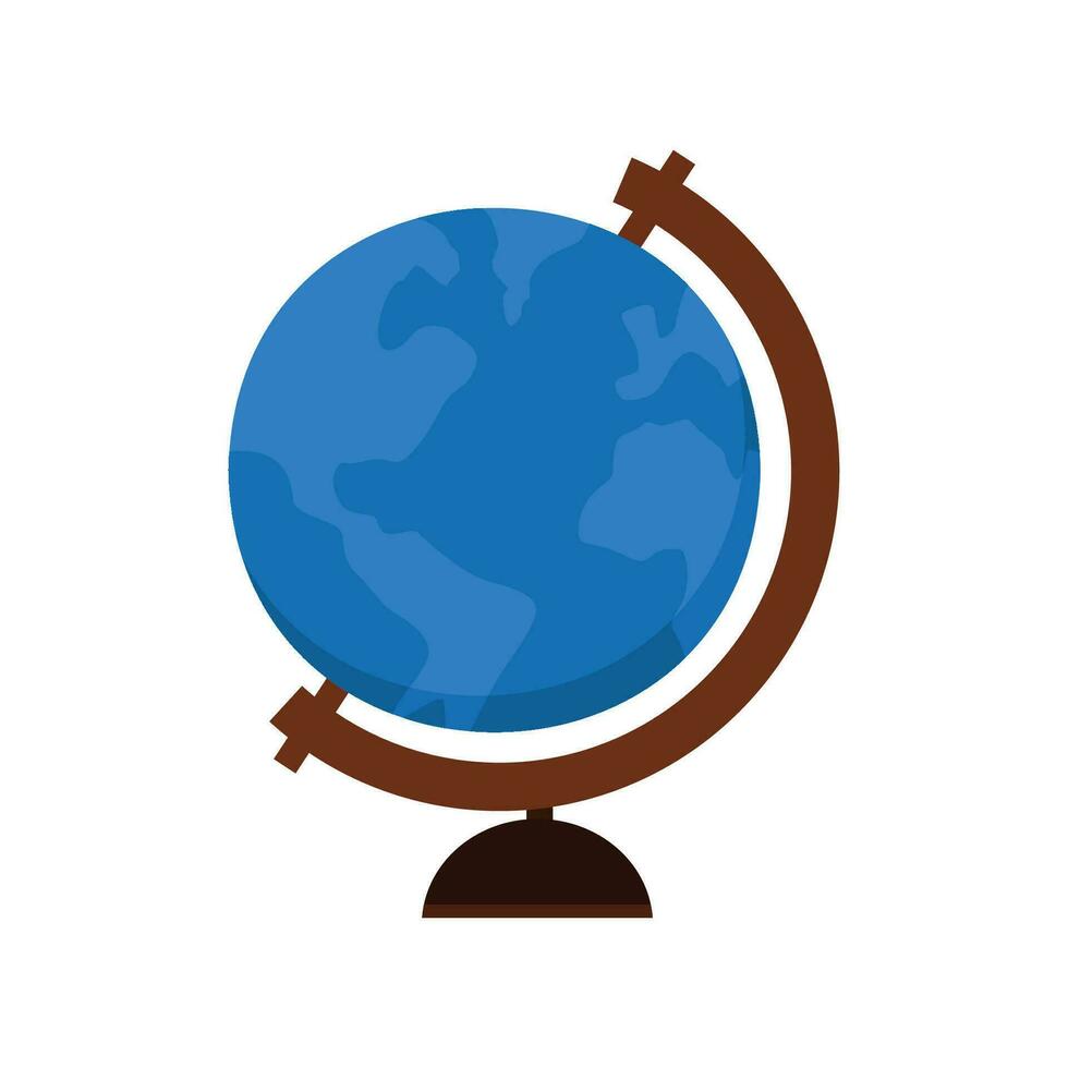 vettore del desktop terra globo icona vettore illustrazione nel un' piatto stile isolato su bianca sfondo