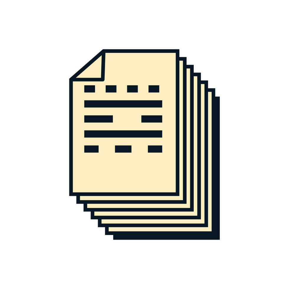 vettore carta documento icona vettore logo modello illustrazione design