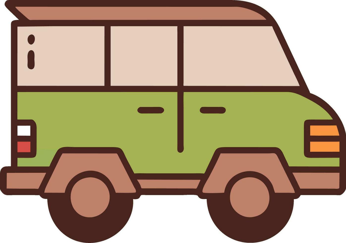 verde furgone su un' bianca sfondo vettore